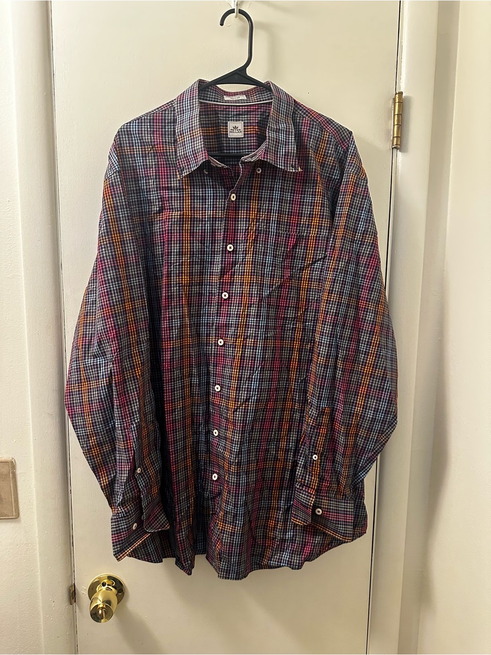 Peter Millar Multicolor Plaid Button-Down Shirt - Blue, Red, Yellow